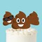 Big Dot of Happiness Party ’Til You’re Pooped Cake Topper Set, Funny Poop Emoji Party Decorations for Potty Training or Milestone Birthday Party